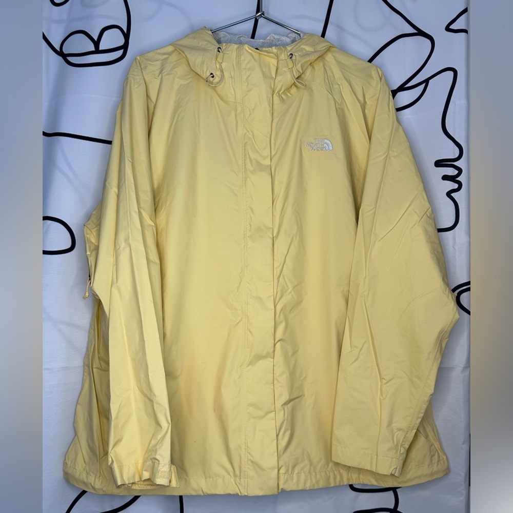 The North Face Women's Unlined Light Yellow Rain Jacket XXXL